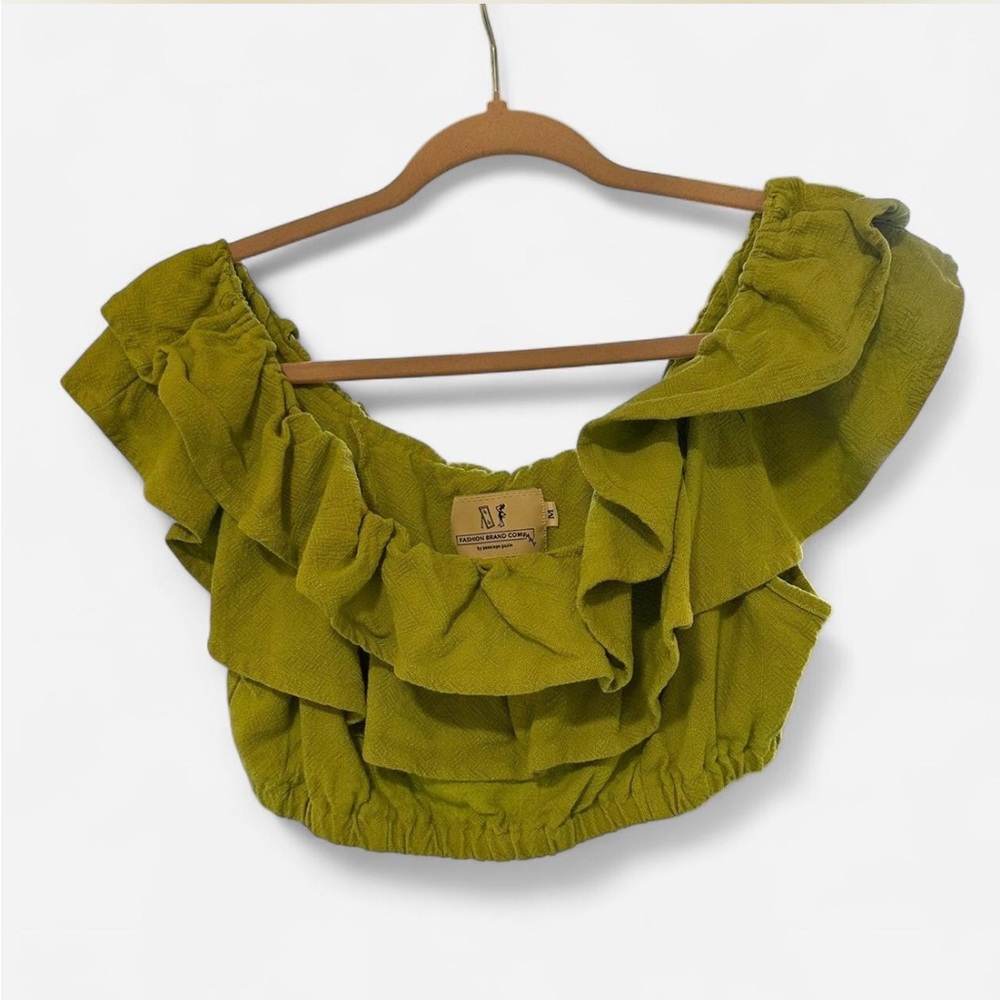 Fashion Brand Company Booger Ruffle Linen Top